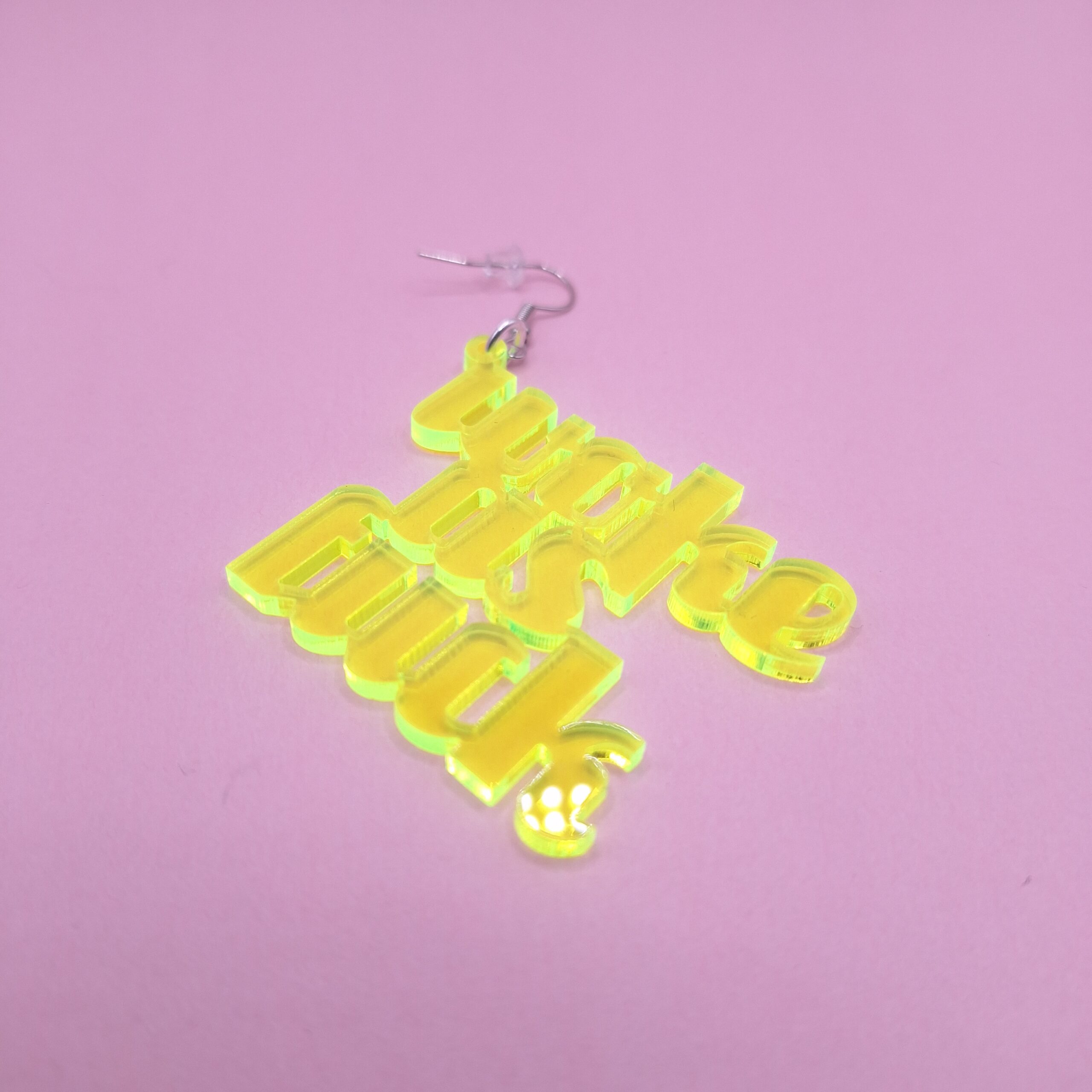 Earring - WOKE AS FUCK neon green